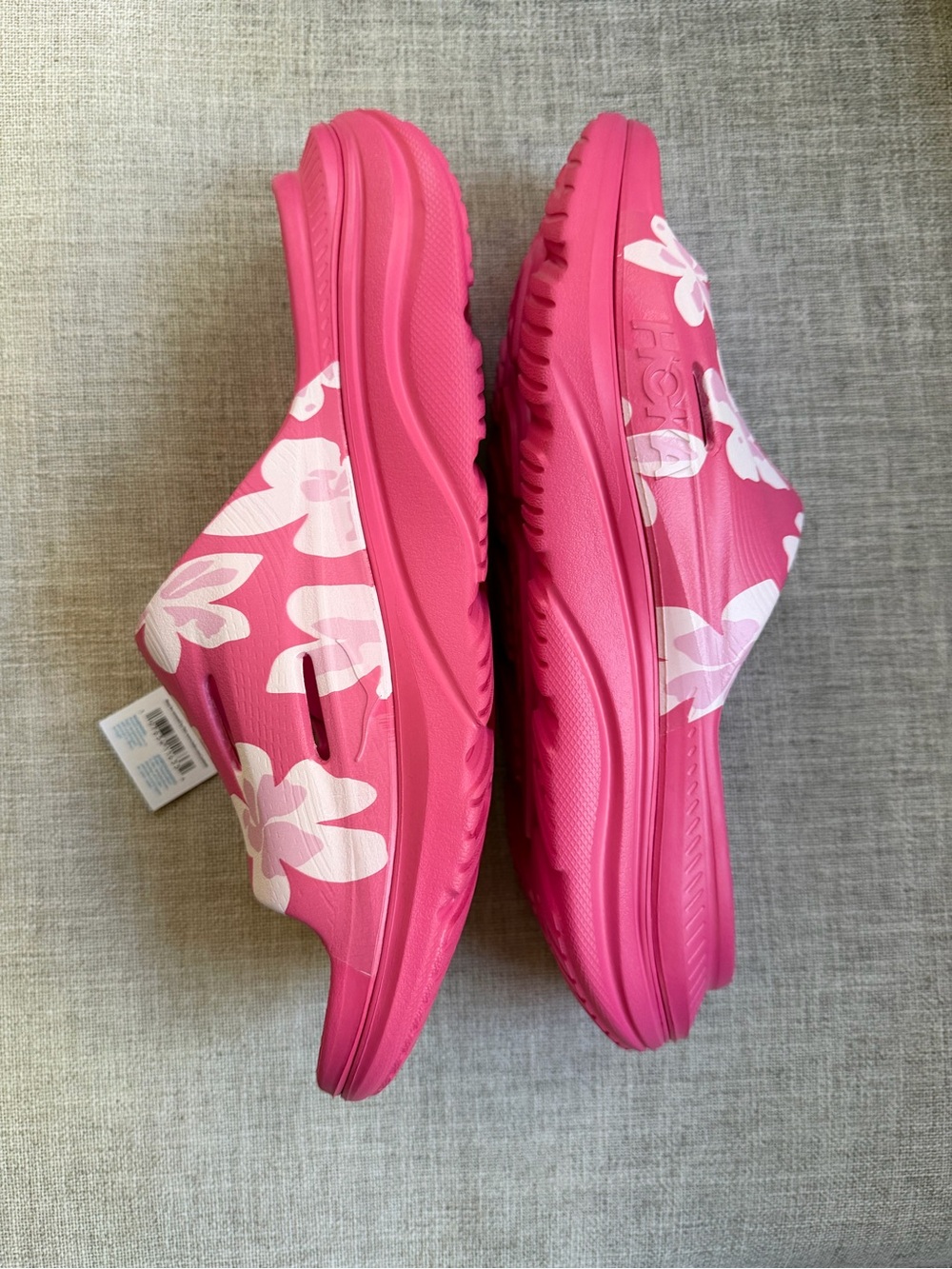 Hoka All Gender Size 10 Vibrant Bloom ORA Hot Pink Floral Slide Sandals